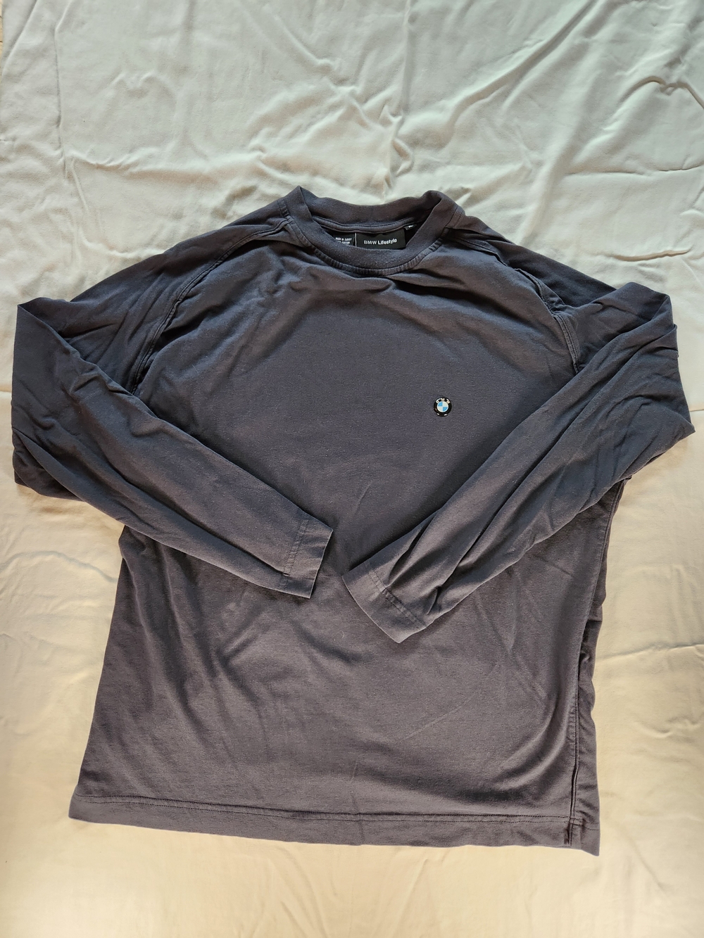 BMW Lifestyle Men's Lightweight Logo Long Sleeve Crew Neck T-Shirt Size XL